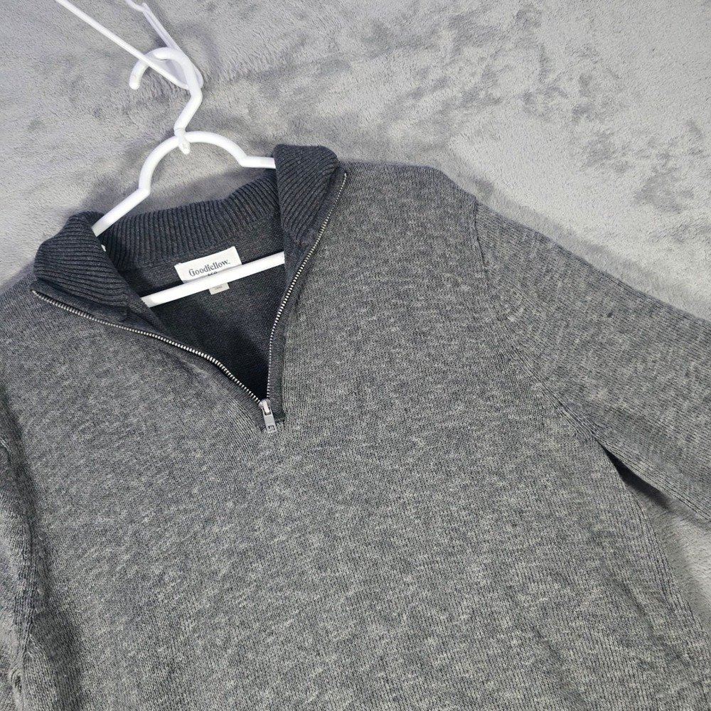 Goodfellow &‎ Co. Gray 1/4 Zip Pullover Sweater Casual Comfy Mens Size M